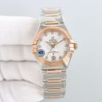 Omega 5th Constellation 29MM 8700 Movement Stainless Steel Rose Gold Bezel Watch